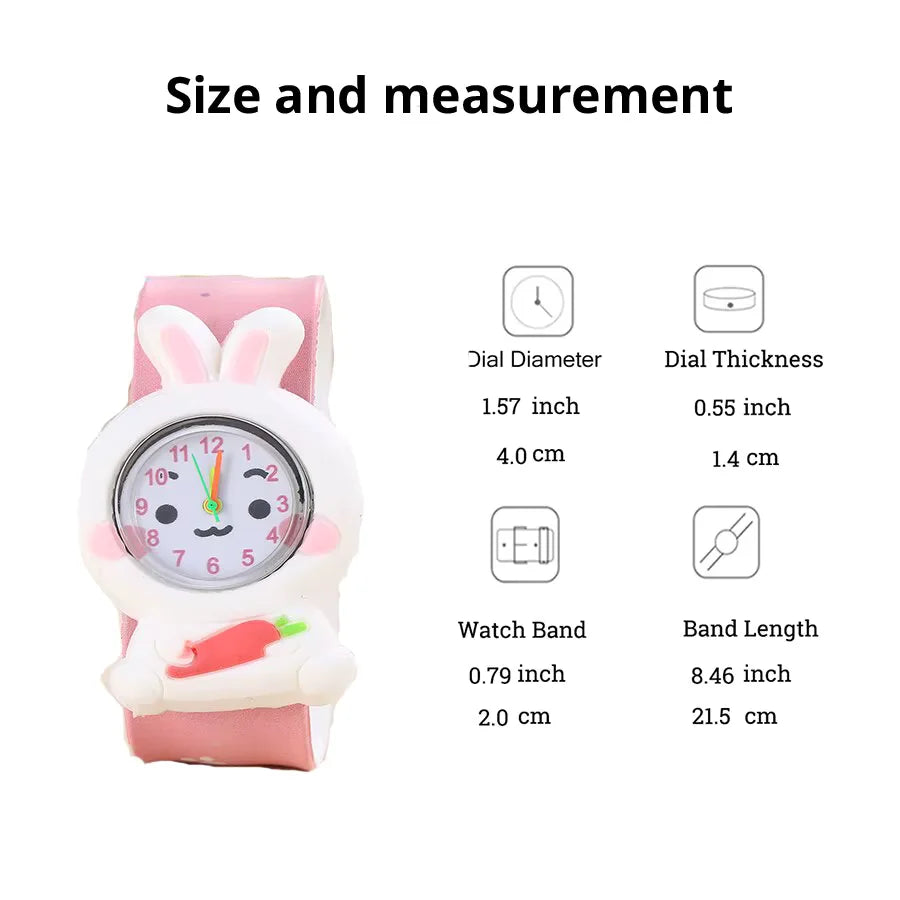 Reloj Infantil con Diseño de Conejo Blanco