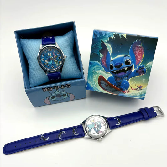 Reloj de Stitch en Caja de regalo Kawaii