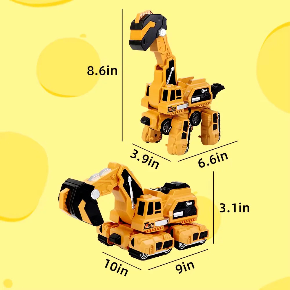 Vehículo de Ingeniería 2 en 1 - Retroexcavadora Brachiosaurus