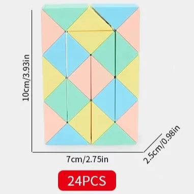 Rompecabezas Plegable - Rainbow Twist Snake en Versiones de 36 y 24 Segmentos