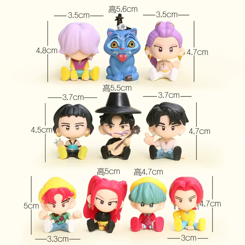 Set Mini Figuras de las Guerreras K-Pop – Demon Hunters - Colección Completa, 10 Uds Estilo Chibi