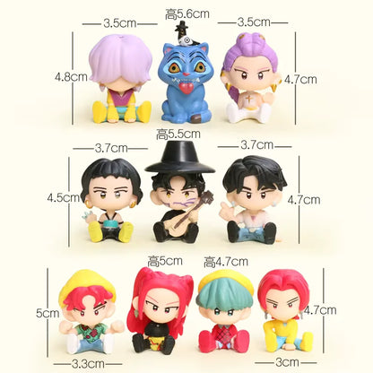 Set Mini Figuras de las Guerreras K-Pop – Demon Hunters - Colección Completa, 10 Uds Estilo Chibi
