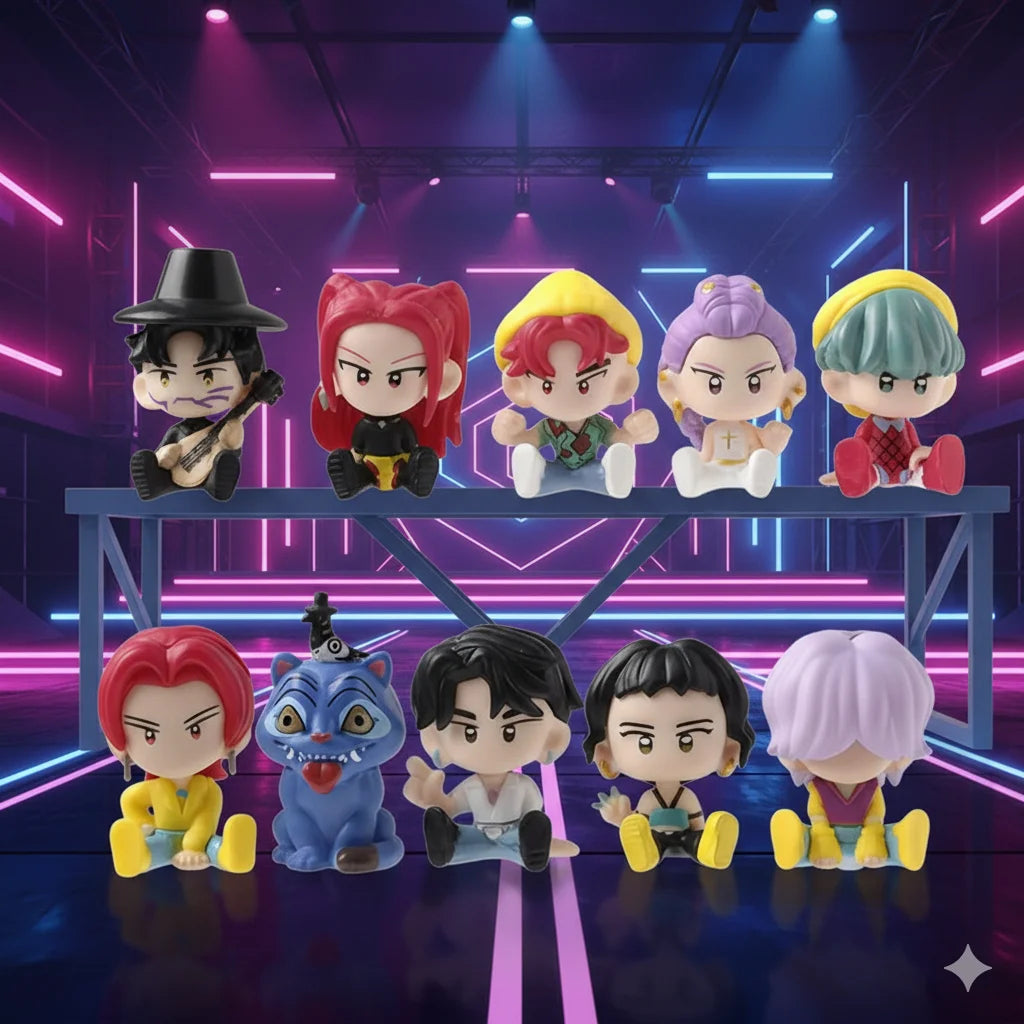 Set Mini Figuras de las Guerreras K-Pop – Demon Hunters - Colección Completa, 10 Uds Estilo Chibi