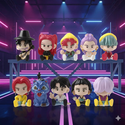 Set Mini Figuras de las Guerreras K-Pop – Demon Hunters - Colección Completa, 10 Uds Estilo Chibi