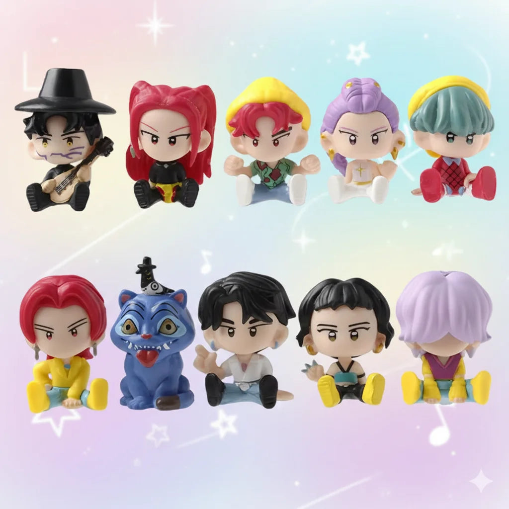 Set Mini Figuras de las Guerreras K-Pop – Demon Hunters - Colección Completa, 10 Uds Estilo Chibi