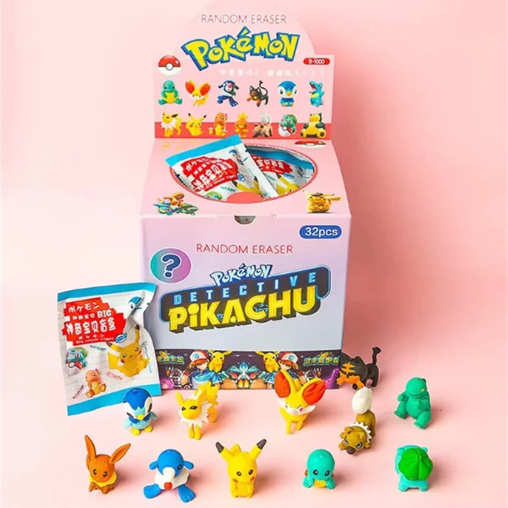 Sobre Sorpresa Pokémon Detective Pikachu – Figuras Borrador Kawaii
