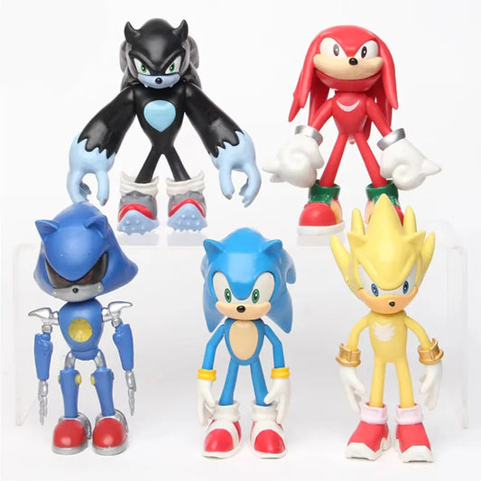 Set de 5 figuras coleccionables: Sonic y amigos – ¡Velocidad y acción en tu colección!