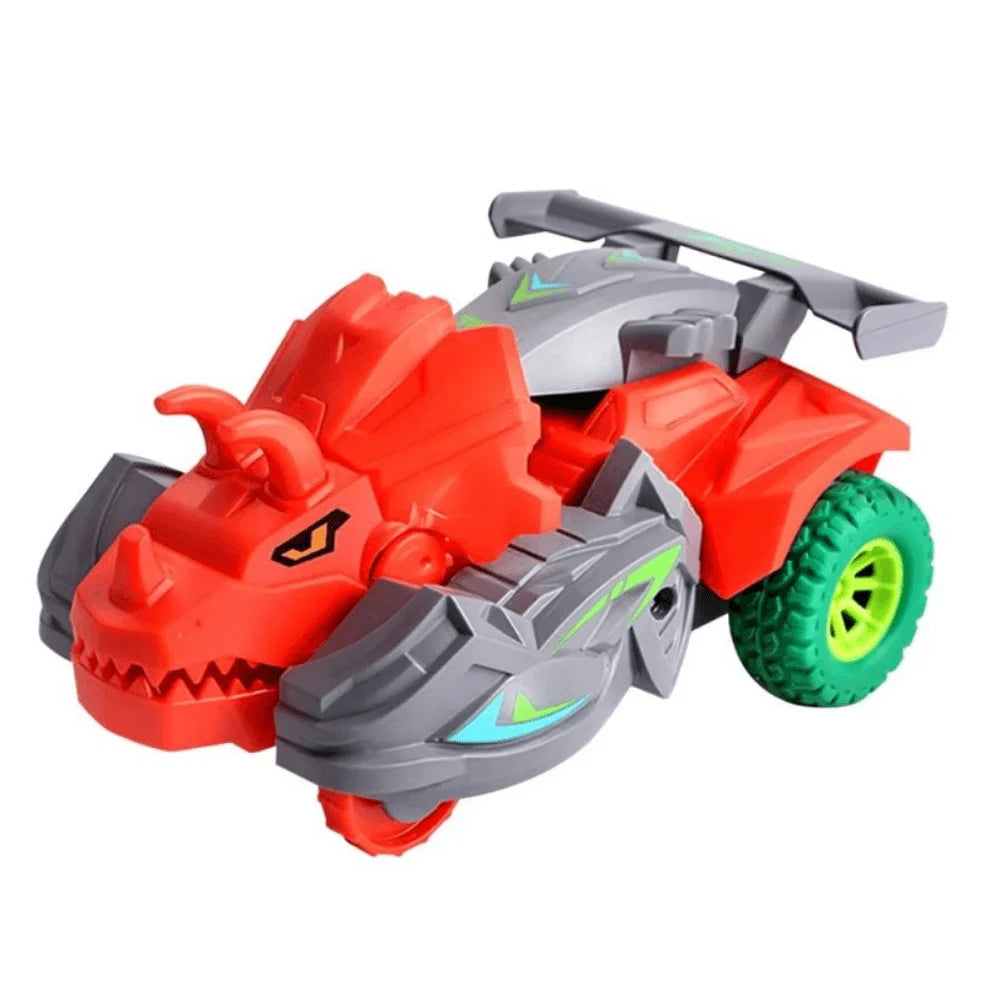 Autos de Dinosaurio 2 en 1 - Triceratops y Tiranosaurio Rex