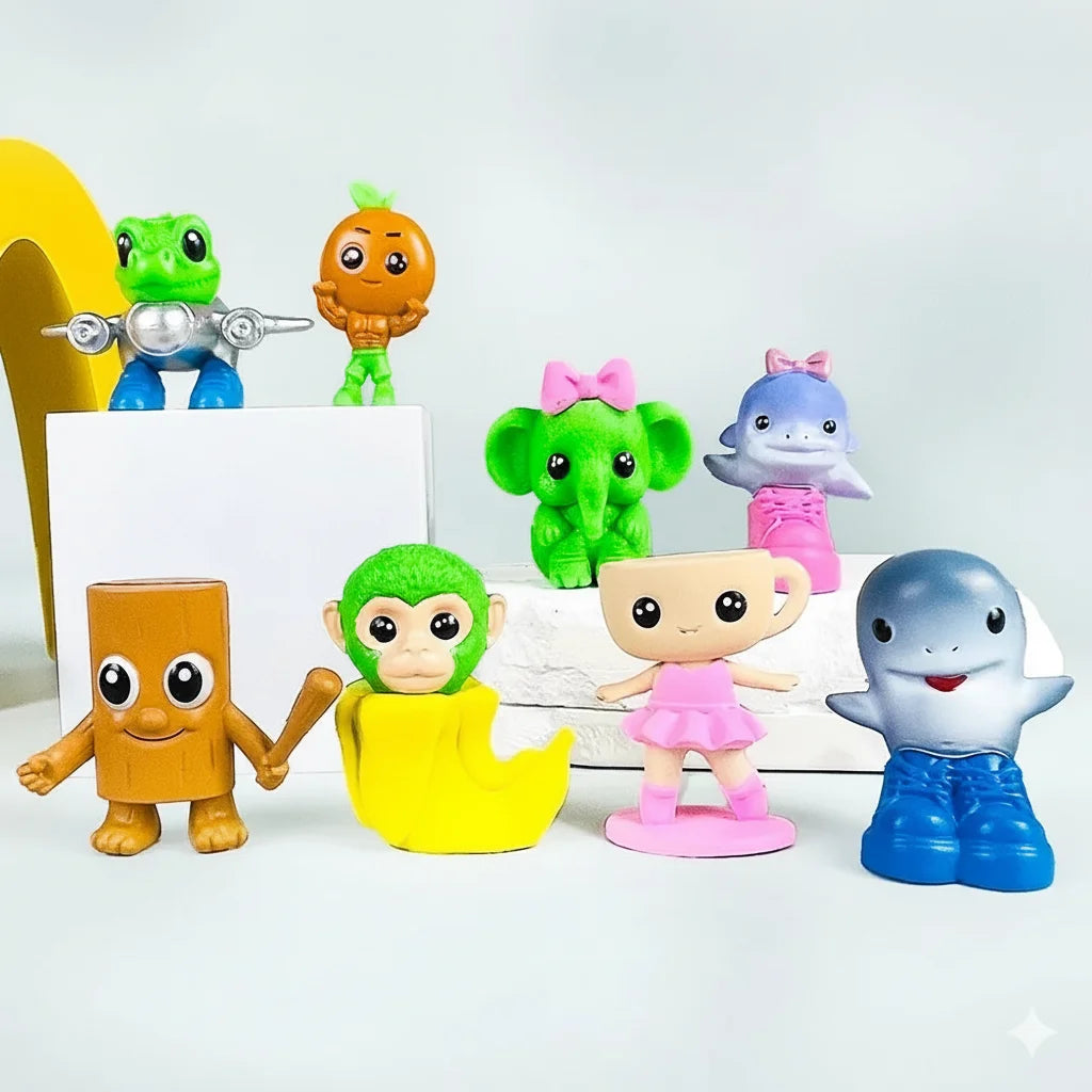 Set de 8 Mini Figuras Brainrot Bebé – Versión Kawaii